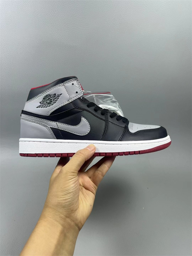 Women's Running Weapon Air Jordan 1 Black/Grey Shoes 0473 Women's Running Weapon Air Jordan 1 Black/Grey Shoes 0473